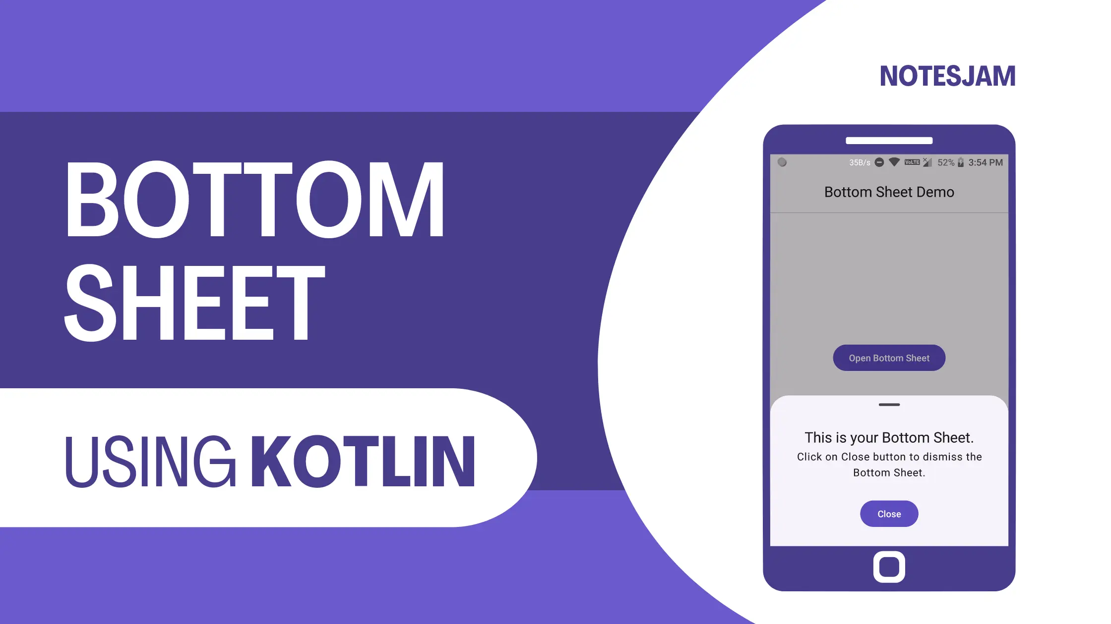 Android Bottom Sheet Using Kotlin With Example