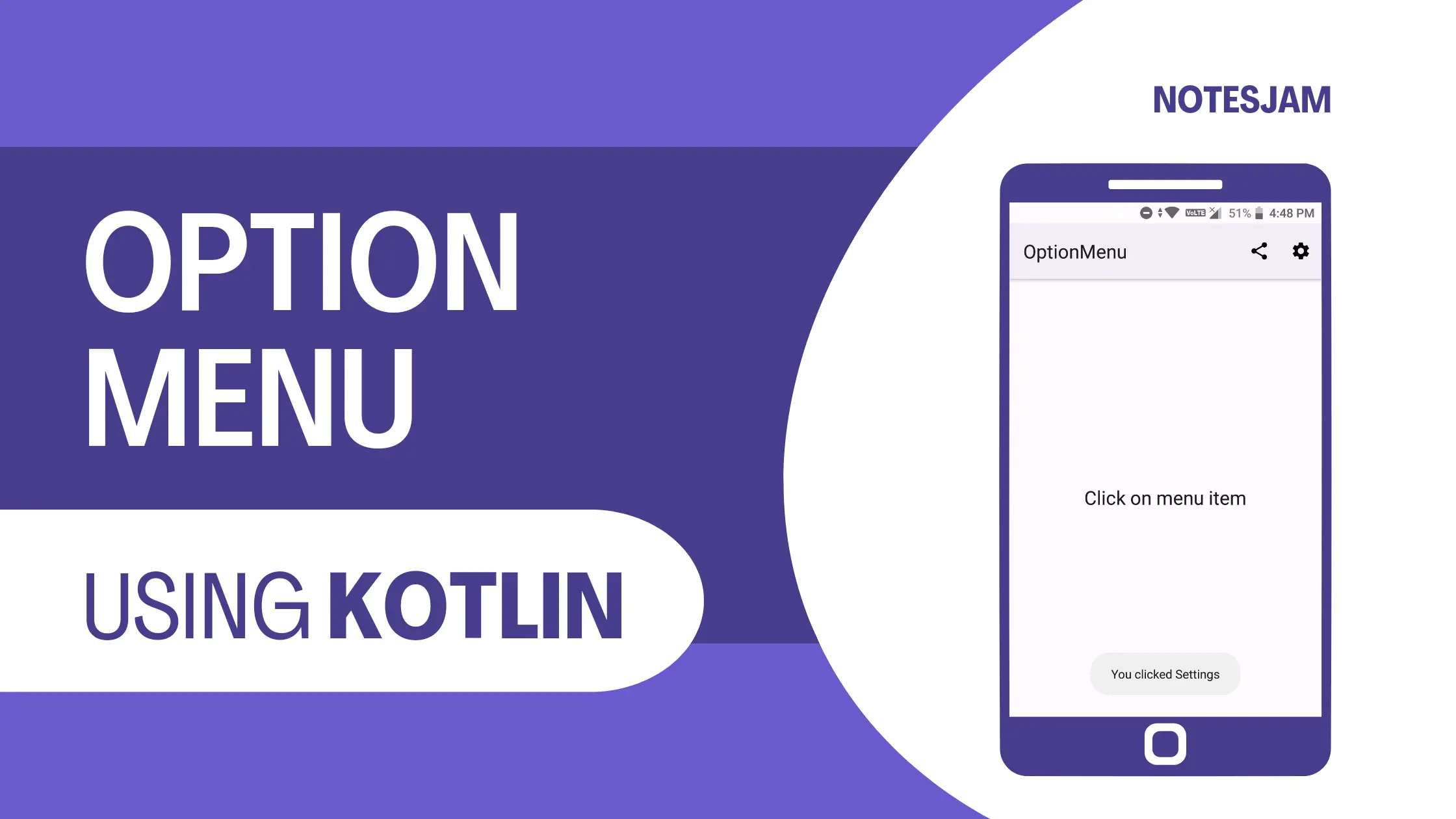Creating an Option Menu in Android with Kotlin