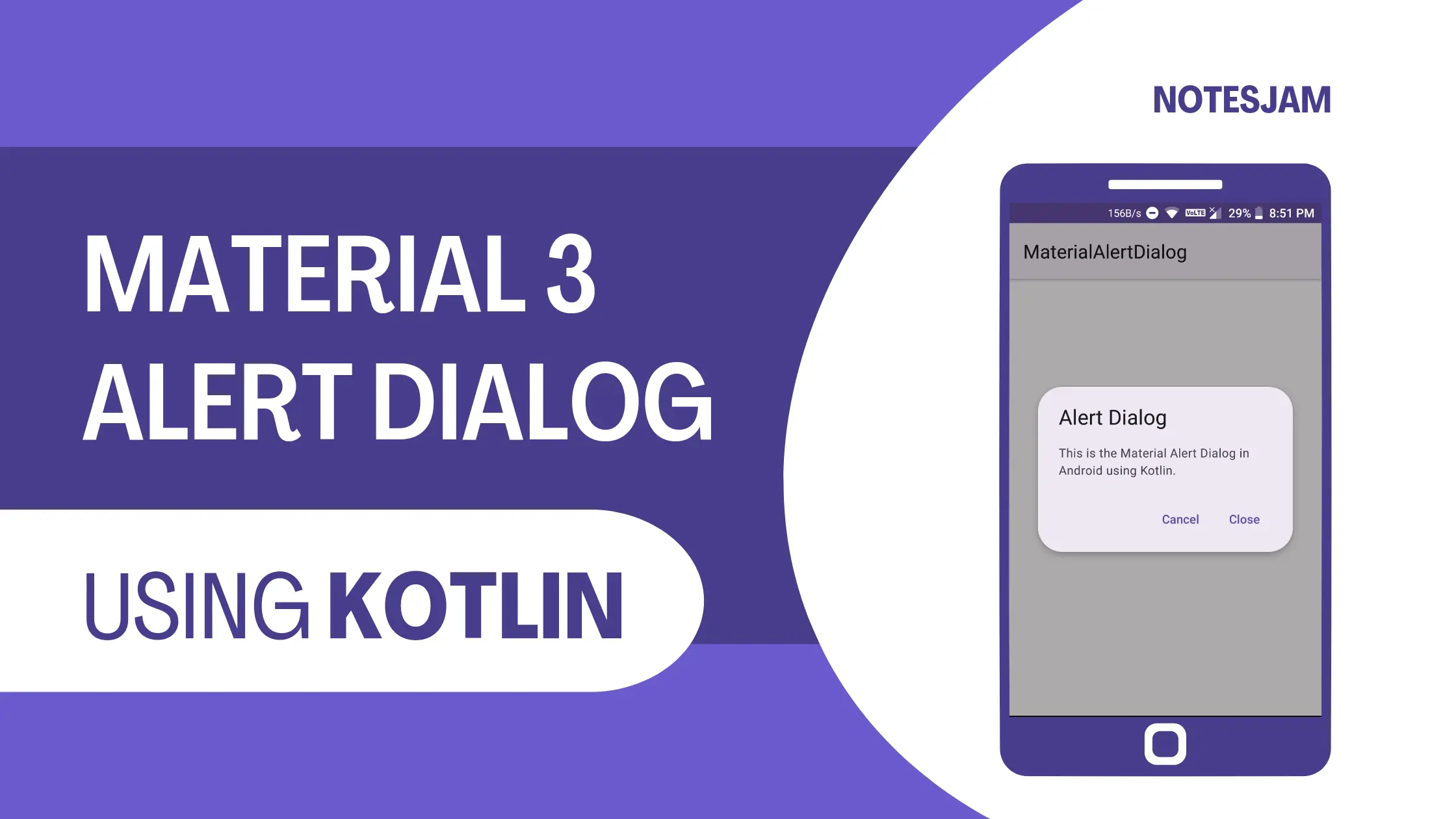 Creating Material Design 3 Alert Dialog in Android Using Kotlin
