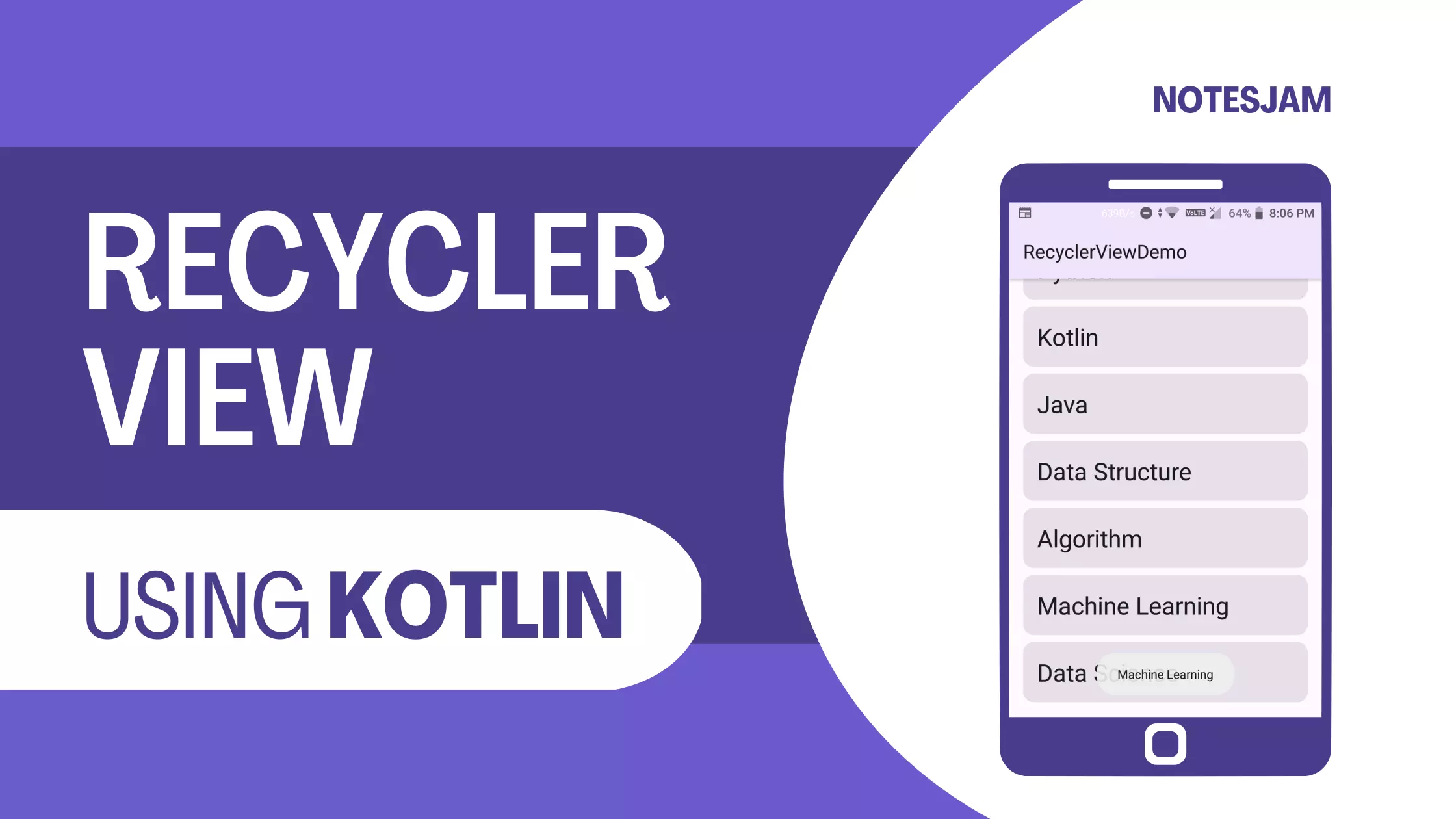 Understanding RecyclerView in Android with an Example using Kotlin