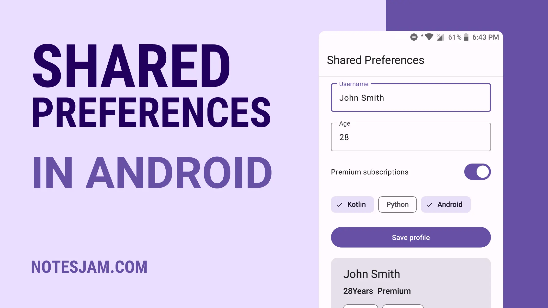 Shared Preferences in Android Using Kotlin